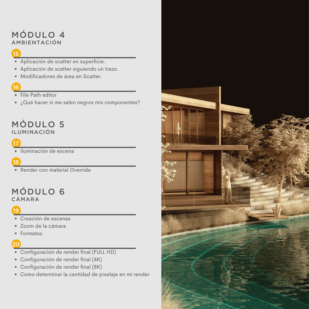 Maquetación Sketchup + Vray 6 2024 Básico