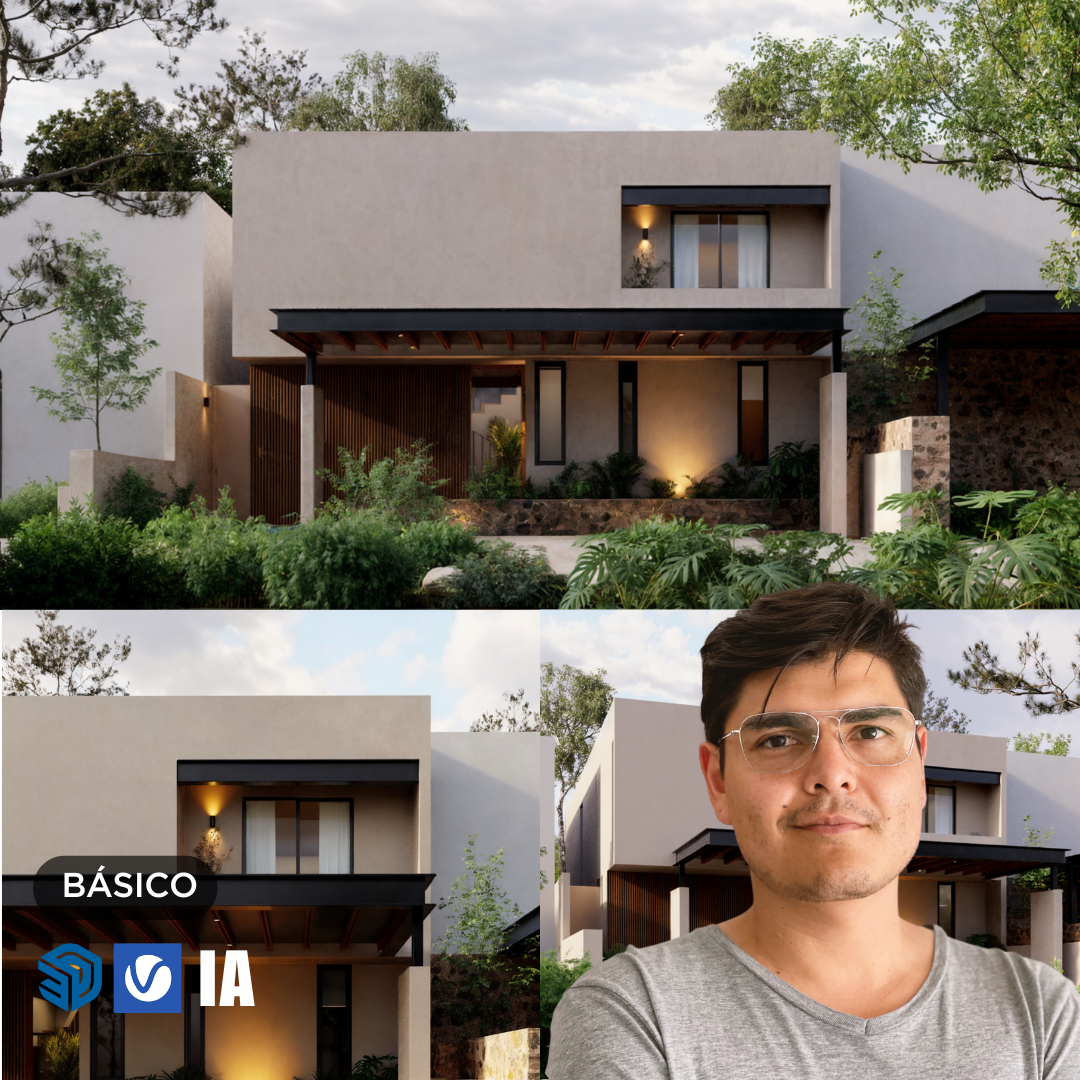 NUEVO Exterior Sketchup + Vray 7 2025 Básico