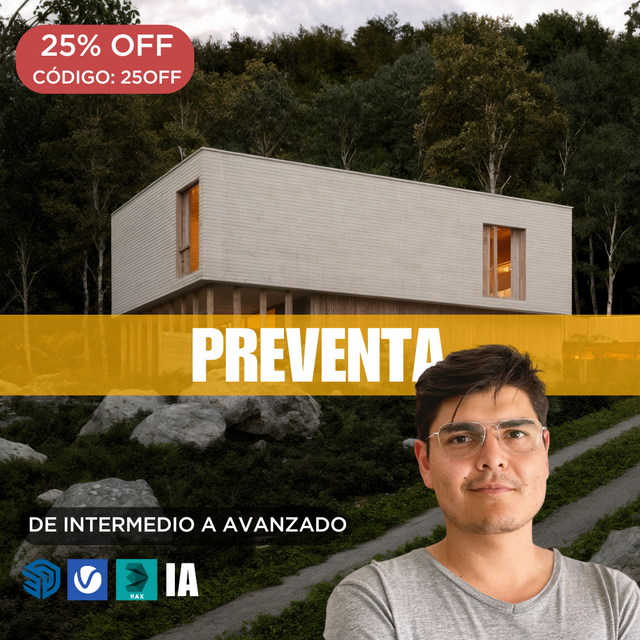 Sketchup + Vray 7 Exterior Intermedio/Avanzado
