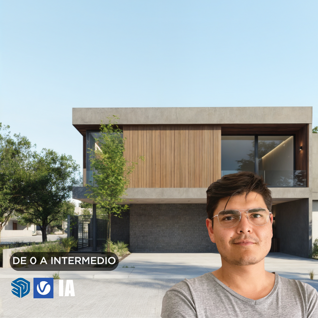 Exterior Sketchup+ Vray 7 2025 Básico a Intermedio