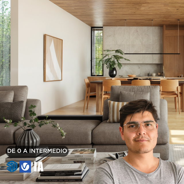 Interior Sketchup + Vray 7 2025 Básico a Intermedio