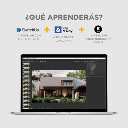 NUEVO Paquete Sketchup + Vray 7 2025 Básico