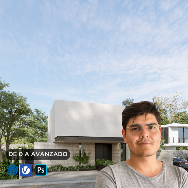 Exterior Sketchup + Vray 6 2024 Básico a Intermedio