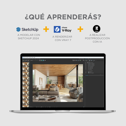 Paquete Sketchup + Vray 7 2025 Básico a Intermedio