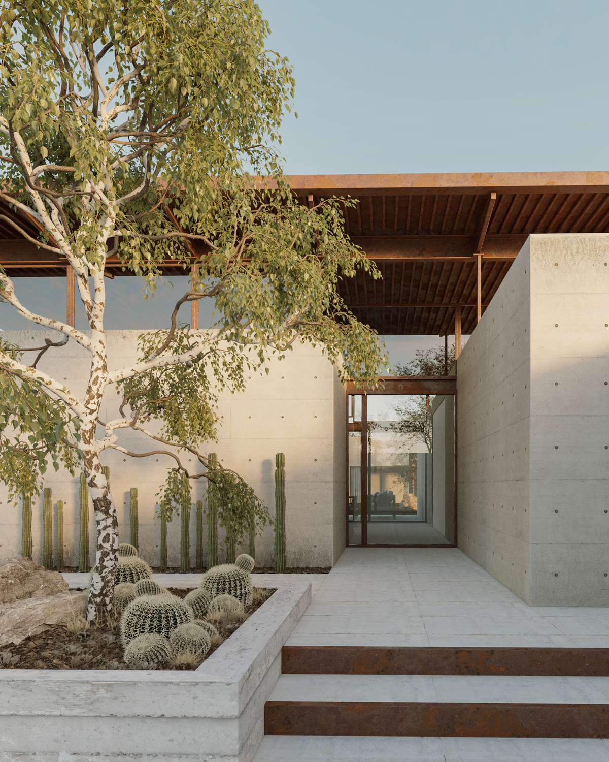 Librería Courtyard House – Visual Bricks Arquitectura